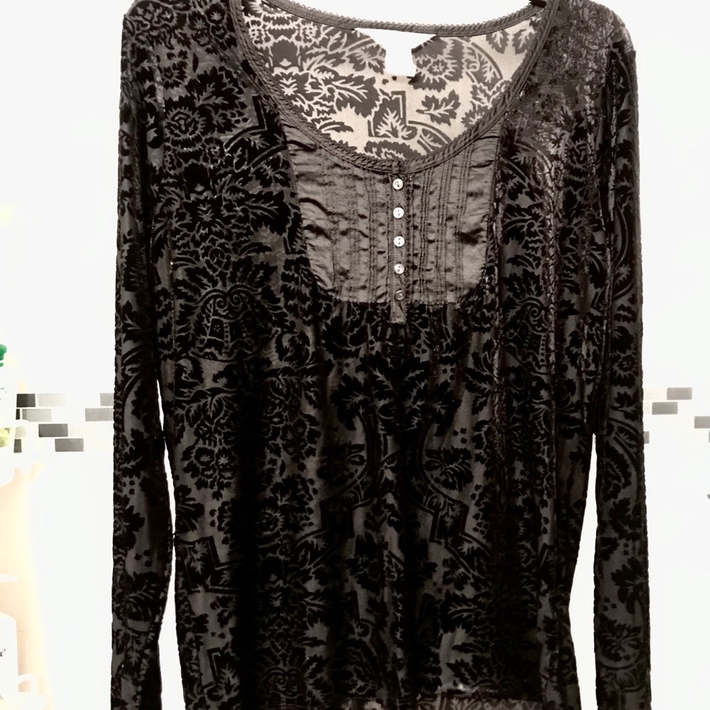 Ralph Lauren Denim & Supply black velour henley